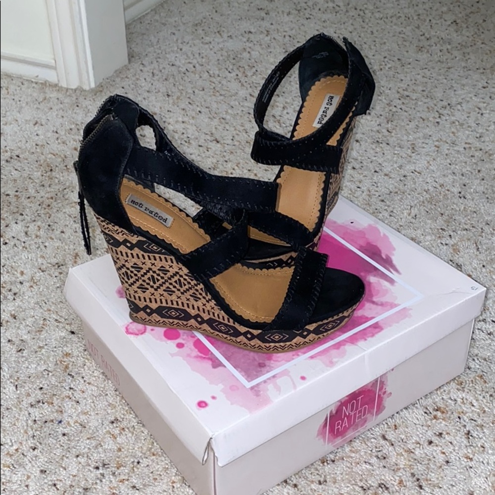 Not Rated Aztec wedges
